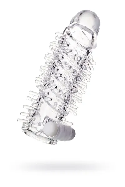 Toifa a-Tois Fril dodatak za penis sa vibracionom metlom, TPR, providan, 13,4 cm