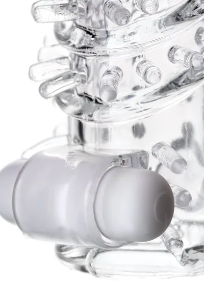 Toifa a-Tois Fril dodatak za penis sa vibracionom metlom, TPR, providan, 13,4 cm