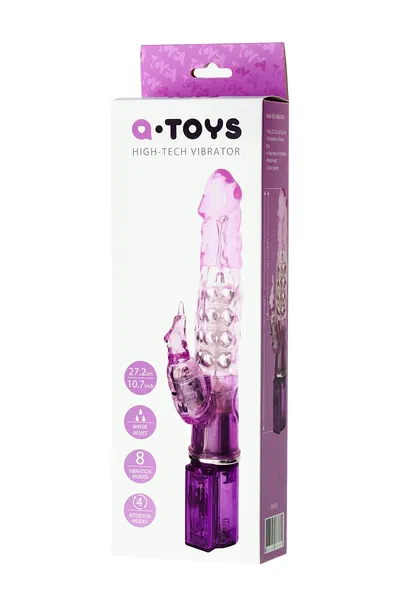 TOIFA a-Tois high-tech Fantasi klitorisni stimulans vibrator, TPE, ljubičasta, 26,5 cm