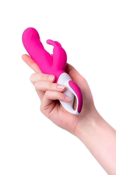 Jos Elli vibrator sa klitorisnim stimulatorom, zagrejan, silikon, roze, 21,5 cm