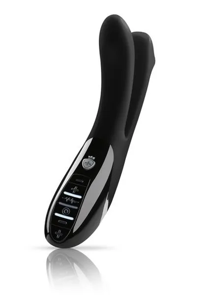 Mistim tingling Apart vibrator sa električnom stimulacijom je crn