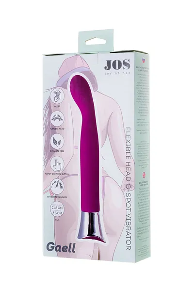 Stimulator za G tačku jos GAELL, sa flexibilnom glavom, silikon, ljubičasta, 21,6 cm.