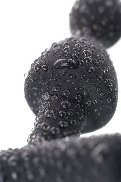 Erotist analna vibraciona čaura, Crna, silikon, 8,5 cm