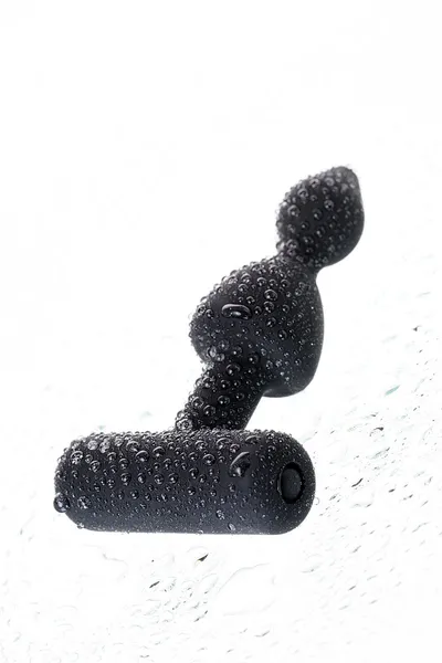 Erotist analna vibraciona čaura, Crna, silikon, 8,5 cm