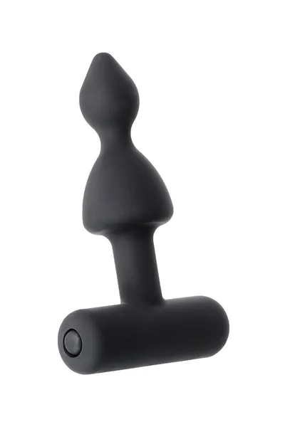 Erotist analna vibraciona čaura, Crna, silikon, 8,5 cm