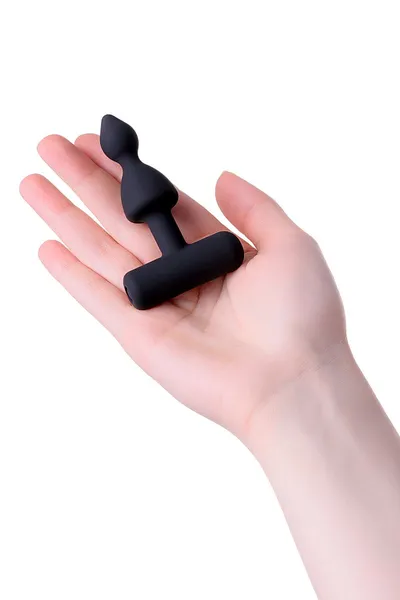 Erotist analna vibraciona čaura, Crna, silikon, 8,5 cm