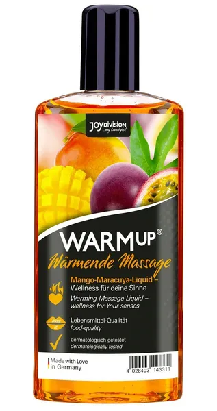 Разогревающий массажный гель joy division warmup с ароматом манго и маракуйи .