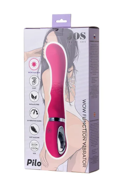 Jos pilo Vibrator sa VOV režimom, silikon, roze, 20 cm