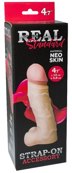 Realistična mlaznica sa skrotumom Real Standard - 15,5 cm.