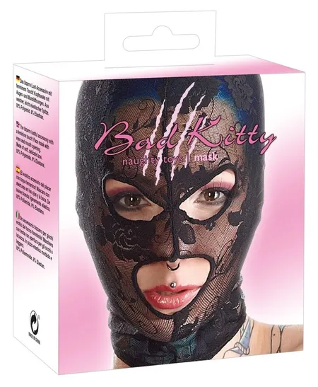 Čipkasta maska za glavu u rupama za oči i usta Mask Lace bi Bad Kitti