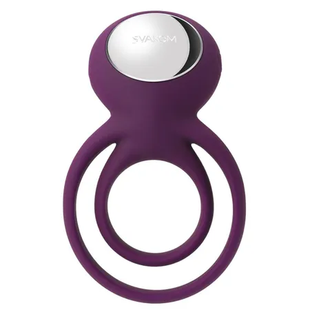 Svakom Tammi ljubičasta erekcija vibracioni prsten sa skrotalnim pothvatom i stimulatorom pupčane vrpce