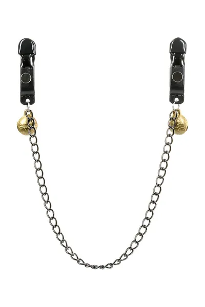 Stezaljke za bradavice Toifa Theatre, sa lancem, metal, Crna