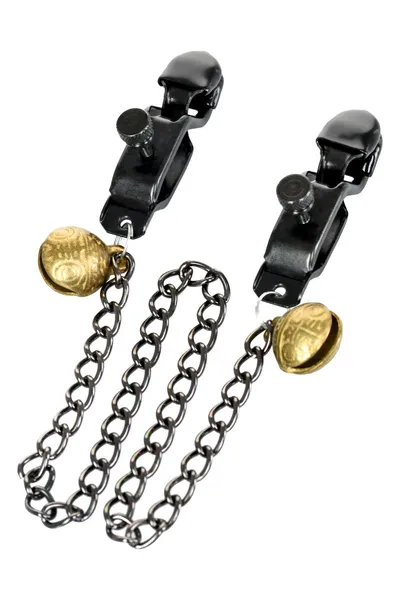 Stezaljke za bradavice Toifa Theatre, sa lancem, metal, Crna