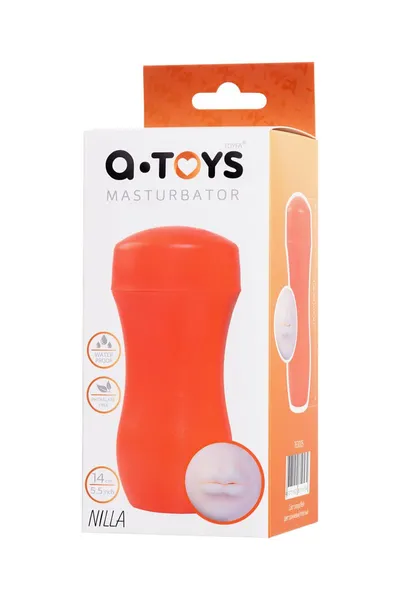 Masturbator TOYFA A-Toys Nilla, usta, TPE, narandžasta, 14 cm