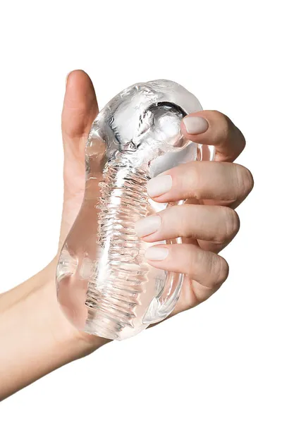 Masturbator nerealan Lingam bi TOIFA Indira, TPE, transparentan, 14 cm