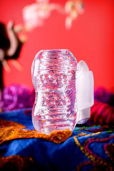 Masturbator nerealan Lingam bi TOIFA Khani, TPE, transparentan, 9 cm
