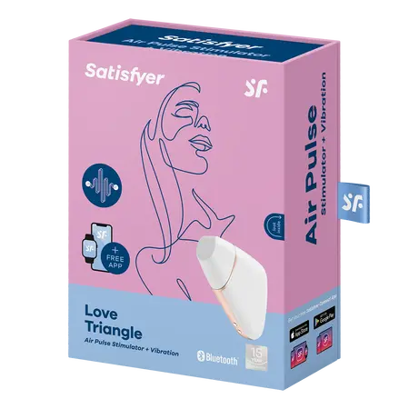 Vakuumski masažer sa vibracijama Satisfyer Love Triangle White 001777sa