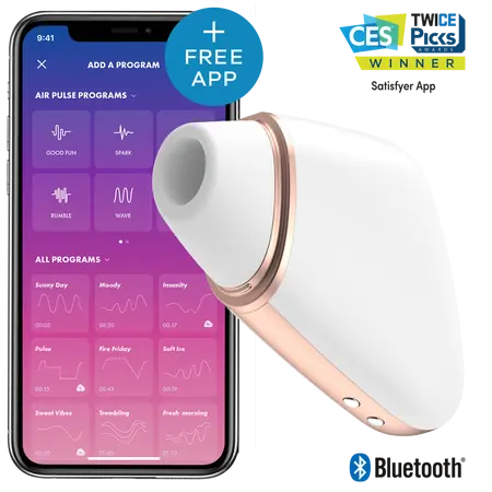 Vakuumski masažer sa vibracijama Satisfyer Love Triangle White 001777sa