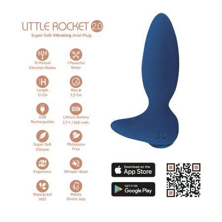 Analni vibrator Little Rocket II + APP M 20805AL