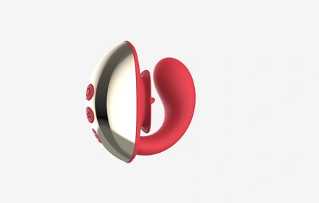 Vaginalno-klitoralni vibrator sa sv slučajem za skladištenje