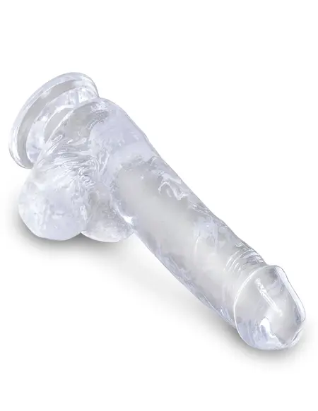Dildo King Cock transparentan 6  pijetao sa kuglicama Pipedream 575220pd