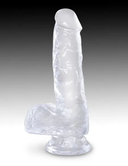Dildo King Cock transparentan 6  pijetao sa kuglicama Pipedream 575220pd