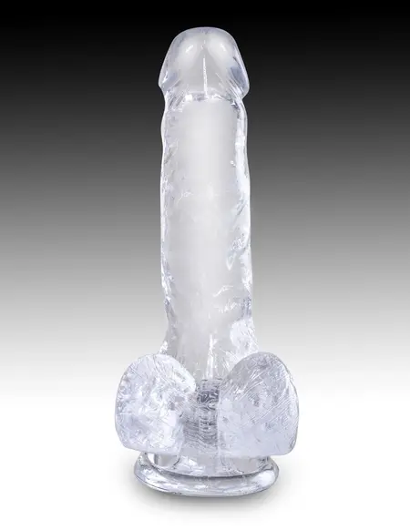 Dildo King Cock transparentan 6  pijetao sa kuglicama Pipedream 575220pd