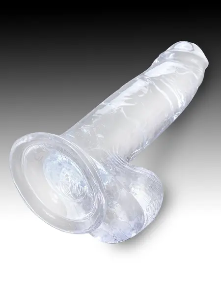 Dildo King Cock transparentan 7  pijetao sa kuglicama Pipedream 575420pd