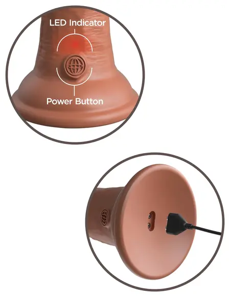 KC Elite vibracioni silikon dong Tan Pipedream Vibrator