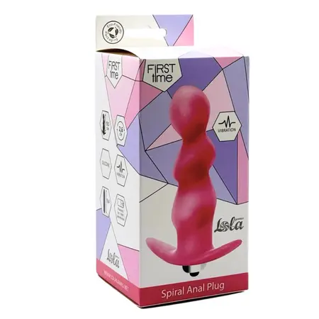 Analni čep sa vibracijama Spiral Anal plug Pink (AAA baterije) 5008-01lola