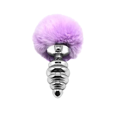 Analni čep Metal Anal Fluffly Twist Plug L Purple 70398AL