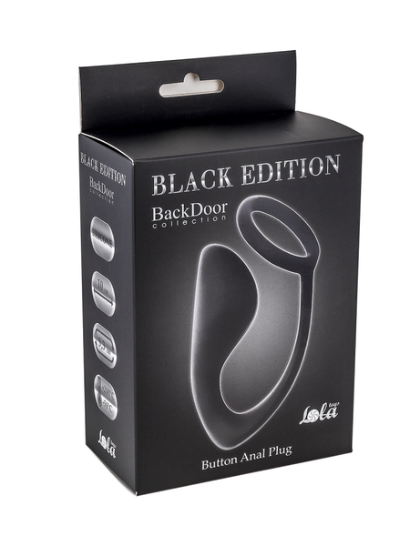 Muški Analni stimulans sa prstenom na penisu Button Anal plug Black 4216-01lola