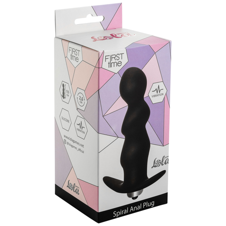 Analni čep sa vibracijama Spiral Anal plug Black (AAA baterije) 5008-03lola