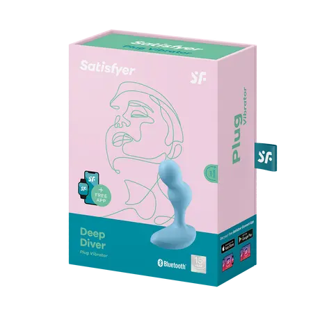 Deep Diver Connect (Light Blue) Analni čep sa vibracijama 006802sa