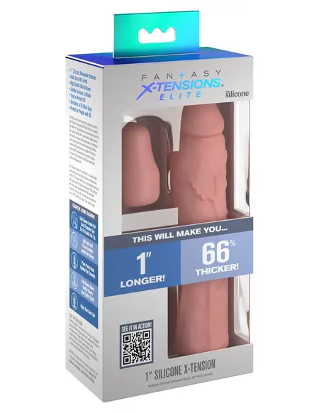 Fantasi X-tensions Elite dodatak za kosu sa 7-inčnim rukavom i 1-inčnim utikačem-Pipedream 415121pd svetlo