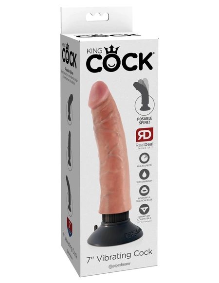Vibrator King Cock vibrirajući penis od mesa i krvi Pipedream