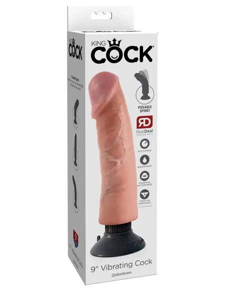 Vibrator King Cock vibrirajući penis od mesa i krvi Pipedream
