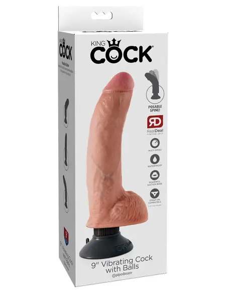 Vibrator King Cock vibrirajući kurac sa Flesh Pipedream kuglicama