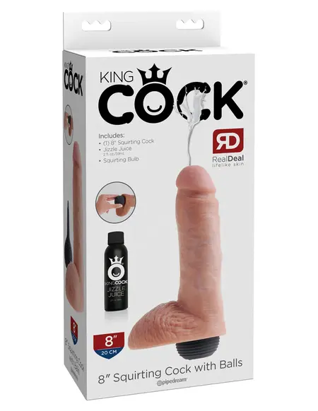 Dildo sa imitacijom ejakulacije King Cock 8  Skuirting Pipedream 560221pd