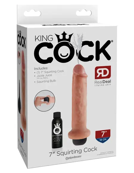 Dildo sa imitacijom ejakulacije King Cock 7  Skuirting Pipedream 560721pd