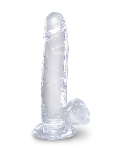 Dildo King Cock transparentan 7  pijetao sa kuglicama Pipedream 575420pd