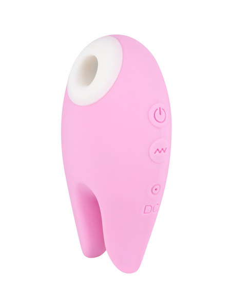 Ružičasti silikonski vibrator sa vakuumskom talasnom stimulacijom