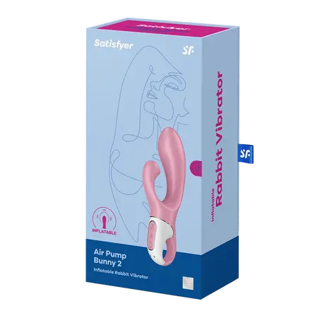 Satisfier Air Pump Bunni Light red sa Ektension Vibrator