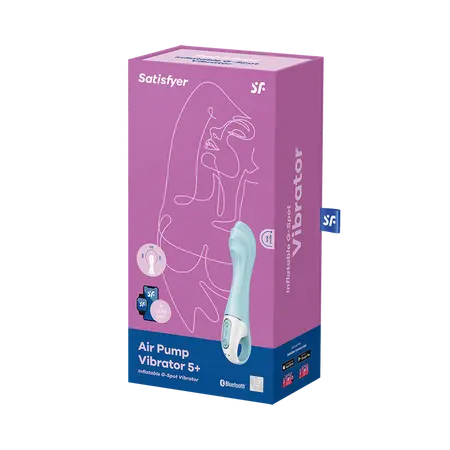 Vibrator sa funkcijom proširenja satisfier Air Pump vibratorblue sa