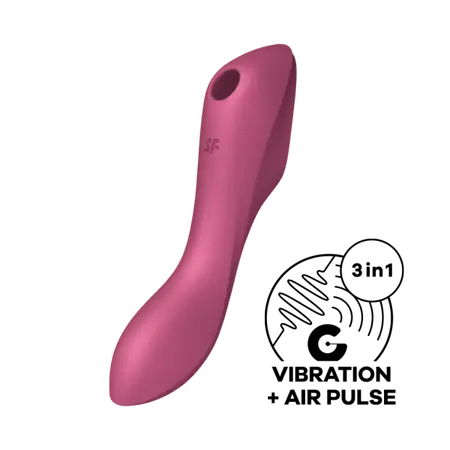Vakuumski masažer Satisfyer Curvy Trinity 3 Red 036526sa