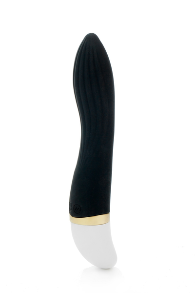 Vibrator silikonski zakrivljeni talas K, crni-mm