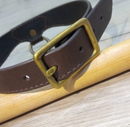 Čoker BDSM ogrlica od prave kožeBronza