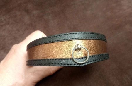 Ogrlica od čokera sa prstenom od kože