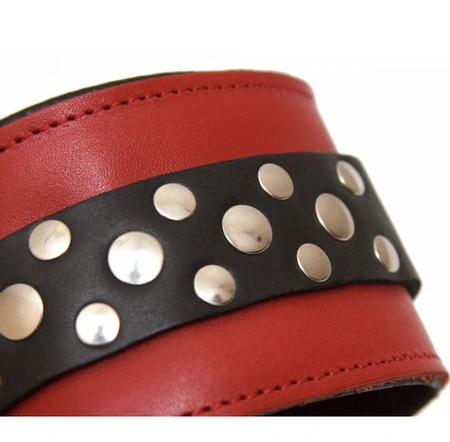 BDSM set klasika crvena (ogrlica, ponoji, narukvice)