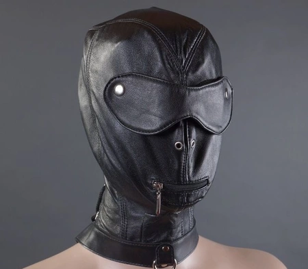 BDSM maska kaciga sa ogrlicom i kuglicama (Šifra: P85)